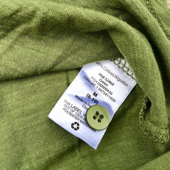 NEW Ladies M TIME & TRU Army Green Button Henley Tunic Tank Top Shirt - Picture 8 of 9